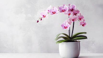 Obraz premium Pink orchid in a vase