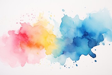 Watercolor stain on transparent background 