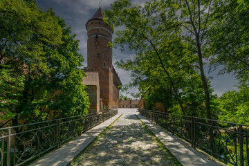 Fototapeta premium Medieval castle in the city of Olsztyn, Poland.