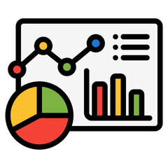 Dashboard icon in filled line style, use for website mobile app presentation