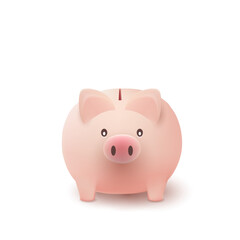 3d Piggy bank for banking, finance, economy, investment concept. vector icon.