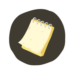 Notebook school supplies cartoon vector illustration