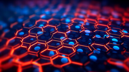 Fototapeta premium Glowing graphene. Generative AI