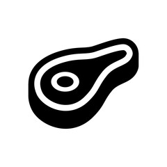 Meat icon vector. Steak illustration sign. BBQ symbol. Food logo. Brazier mark.