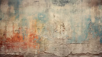 Foto auf Acrylglas Alte schmutzige strukturierte Wand grunge wall. old texture. Generative AI