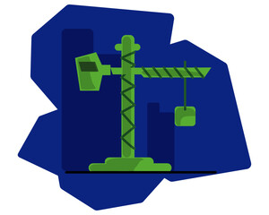 Obraz premium building construction crane ,business resource ideas using vector flat illustrations that are designed in a flat design.