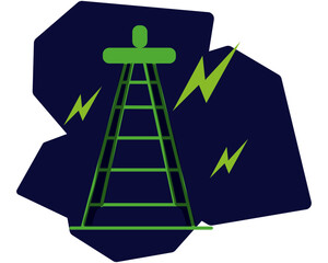 electric power pole ,business resource ideas using vector flat illustrations that are designed in a flat design.