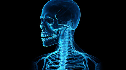 illustration, x-ray of a person. Generative AI
