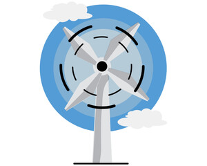 wind energy use ,business resource ideas using vector flat illustrations that are designed in a flat design.