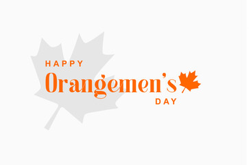 orangemen's day canada, july 12, background template Holiday concept