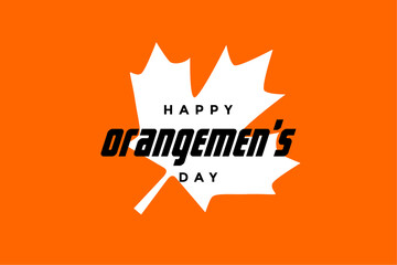 orangemen's day canada, july 12, background template Holiday concept