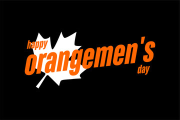 orangemen's day canada, july 12, background template Holiday concept