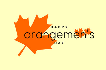 orangemen's day canada, july 12, background template Holiday concept