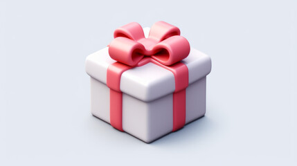 Obraz premium gift box with ribbon, gift icon, generative ai