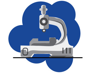 microscope ,Business technology and science topic, illustrated in flat style with a vector.