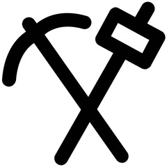 Collection of Tools Bold Line Icons

