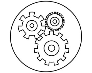 machine wheel operation ,business concepts for the construction sector that feature flat designs and line art icons.