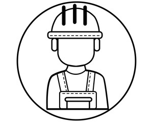 construction worker ,business concepts for the construction sector that feature flat designs and line art icons.