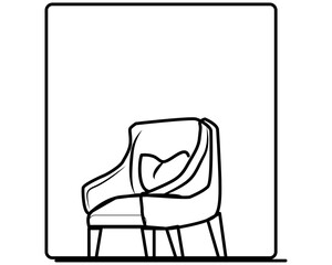 lounge chair ,business concepts for the construction sector that feature flat designs and line art icons.