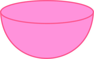 3D Hemisphere shape, 3 dimension half of sphere geometric.