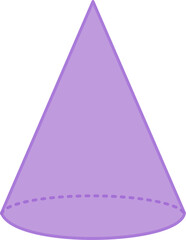 3D Cone shape, 3 dimesion geometric.