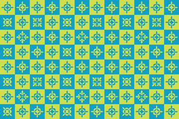 eamless square classic royal green checker box pattern background vector decoration