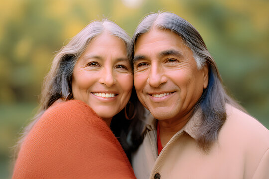 Image of a happy native Indian couple. (AI-generated fictional illustration)
