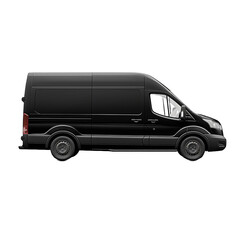 black cargo van delivery courier car vehicle transport
