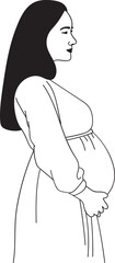 Outline Of A Pregnant