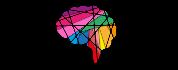 Abstract human brain. Artificial intelligence technology. Science background