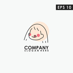 Women Girl Logo Design Vector Template. Modern Design. Vector Illustration