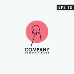 Women Girl Logo Design Vector Template. Modern Design. Vector Illustration