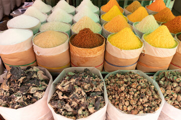 Vietnamese herbs, spices and dried goods Binh Tay market in Chinatown, Cho Lon, Ho Chi Minh City