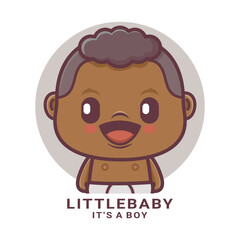 cute baby cartoon character vector illustration