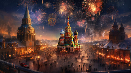 The colorful festive fireworks are bursting, HD, Background Wallpaper, Desktop Wallpaper
