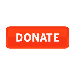 Donate Button In Orange Color Rectangle Shape
