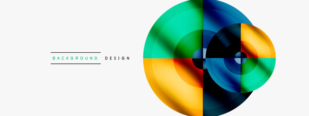 Obraz premium Creative circle geometric abstract background
