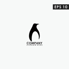 Penguin Logo Design. Penguin Logo Template. Modern Design. Flat Logo. Vector Illustration