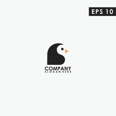 Penguin Logo Design. Penguin Logo Template. Modern Design. Flat Logo. Vector Illustration