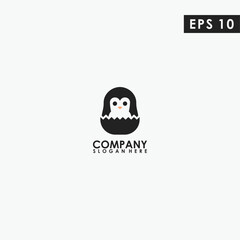 Penguin Logo Design. Penguin Logo Template. Modern Design. Flat Logo. Vector Illustration