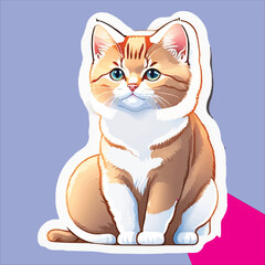 best cat sticker , smart cat sticker, sticker cat design.