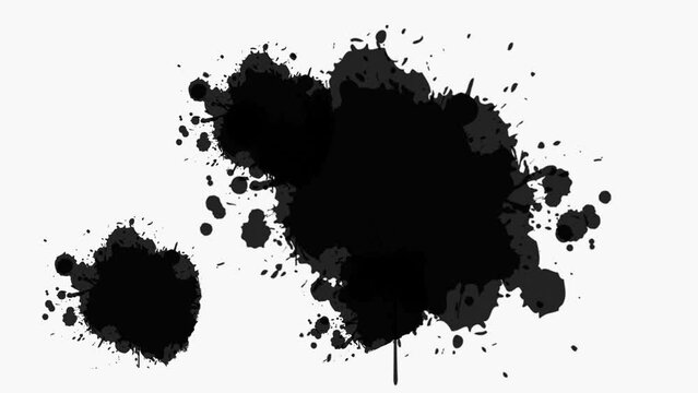 black ink splat brush stroke