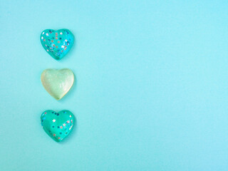 ガラスのハート（ブルー）