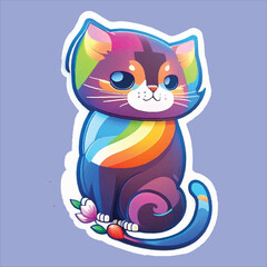 best cat sticker , smart cat sticker, sticker cat design.