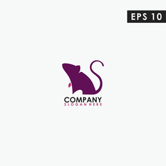 Mouse Modern Logo Design Isolated In Shape Colour Vector Template Illustration
