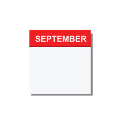 calender icon, september icon with white background