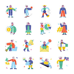 Pack of Abstract People Illustrations 


