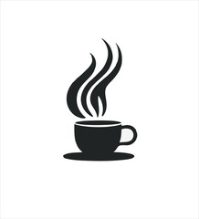 Glass coffee logo. Coffee icon. modern design. vector illustration