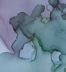 Alcohol Ink Painting. Oil Liquid Grunge Print.