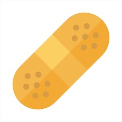 Medical plaster, Patch flat icon, vector illustration isolated on white background.Bandage aid medical plaster icon.cartoon graphic icon of bandage aid medical plaster
